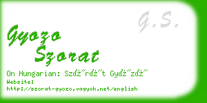gyozo szorat business card